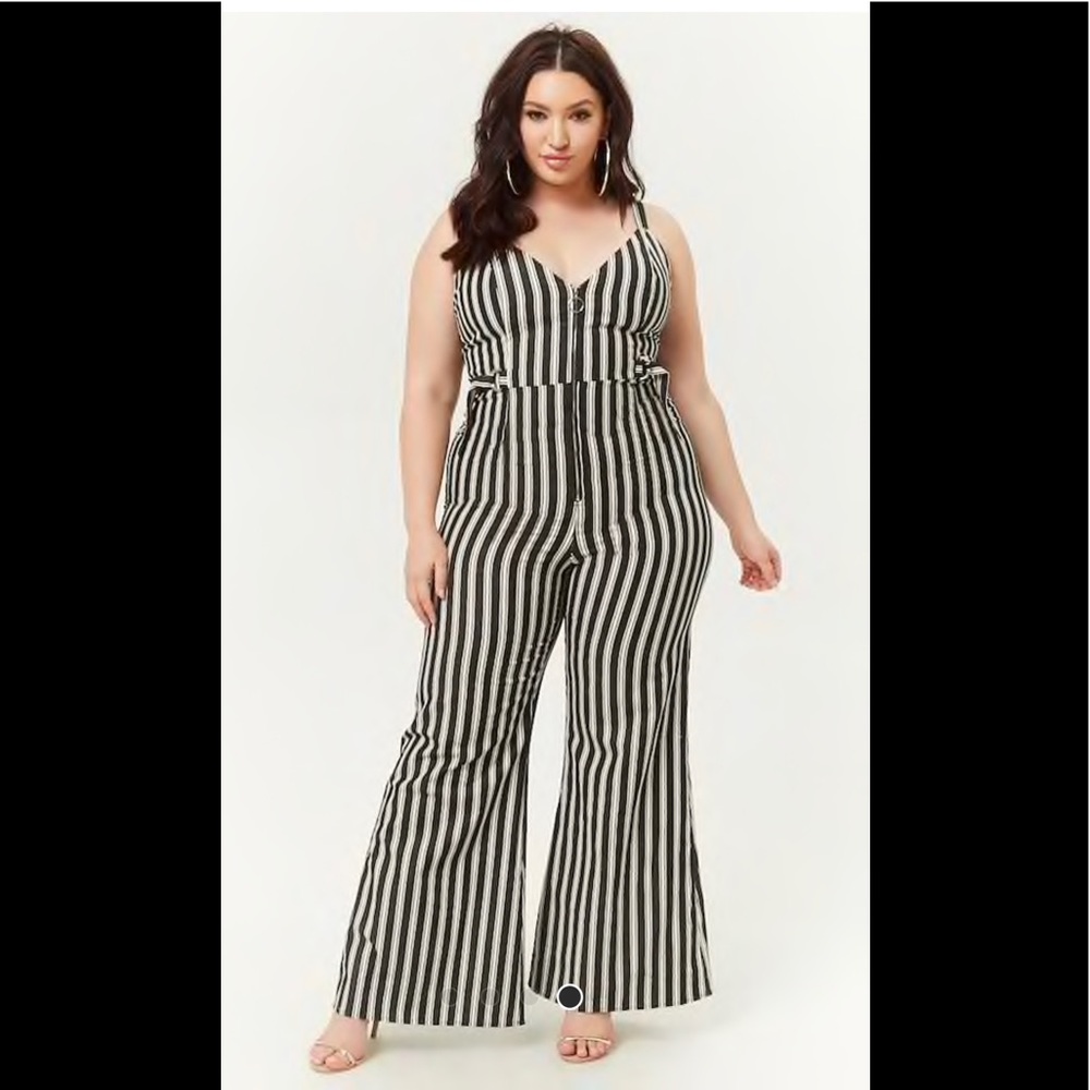 Plus Size Zip Front Jumpsuit